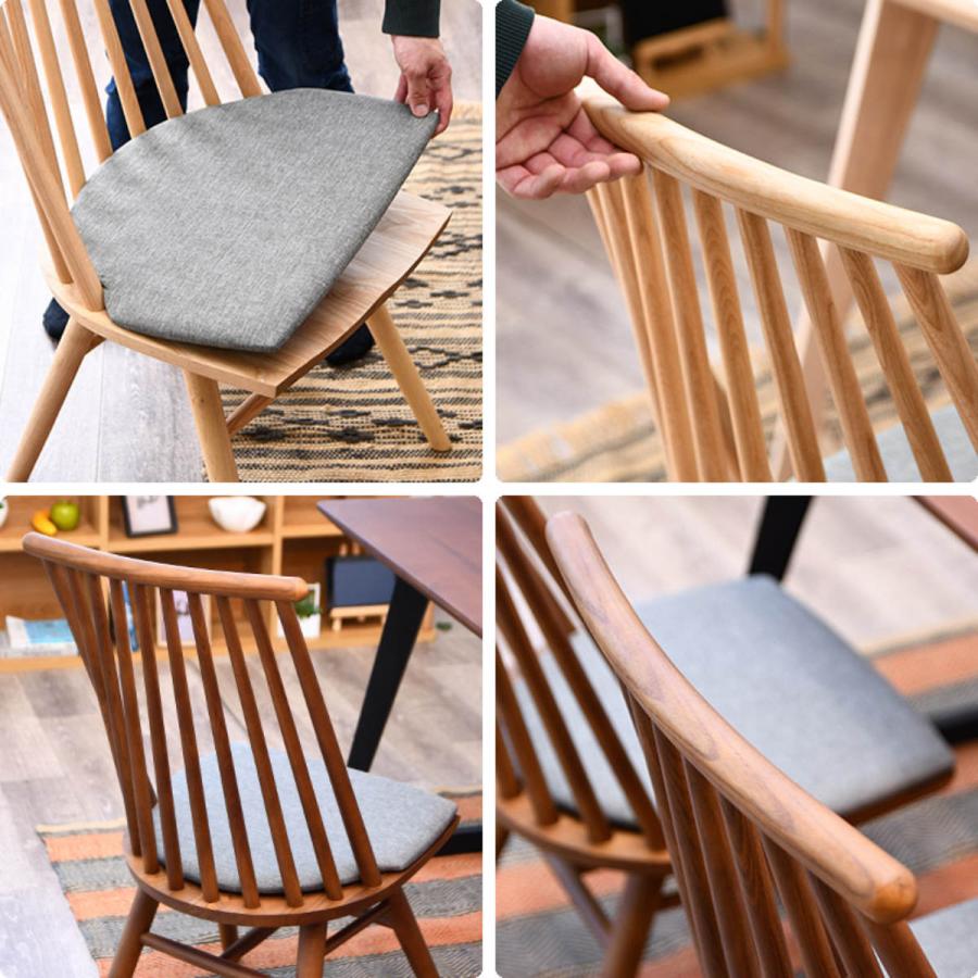 ダイニングチェア 同色2脚セット 座面高43cm バローネ （ ウィンザー