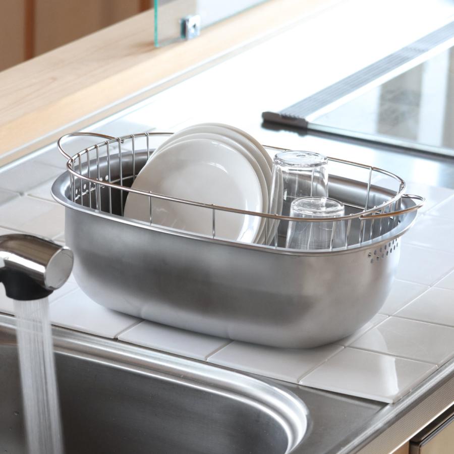 下村企販 特典付き 水切りラック ステンレスの水切りかご付き