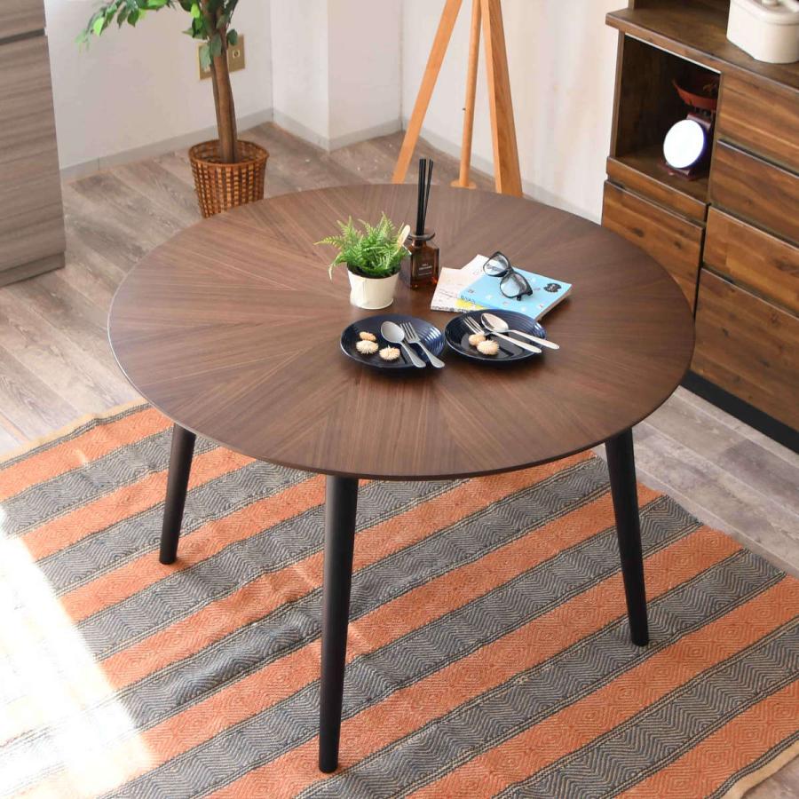 ダイニングテーブル　丸テーブル　ヴィンテージ風 木製丸型ダイニングテーブル 木製ダイニングテーブル 木製テーブル ZX