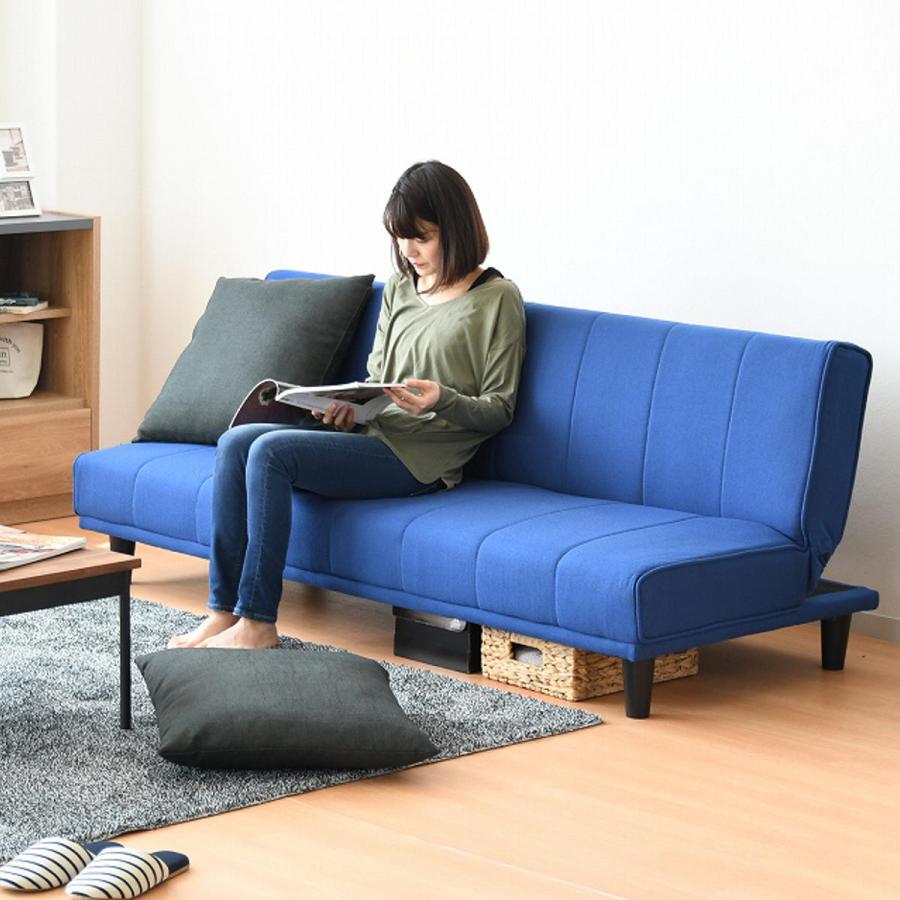 ソファベッド 幅180cm レイジ ( 3段階 リクライニング 肘なし ソファベッド 幅180cm レイジ ( 3段階 リクライニング 肘なし