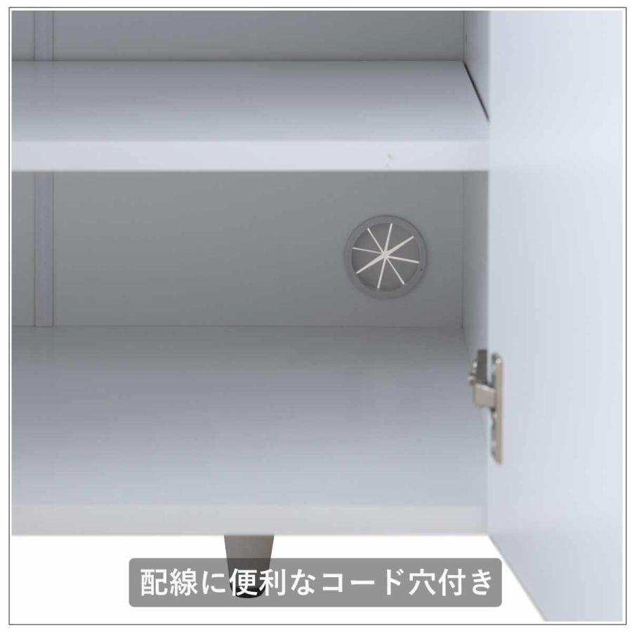 サイドボード 幅90cm 3枚扉 ホワイトリビング （ 食器棚 棚 ラック