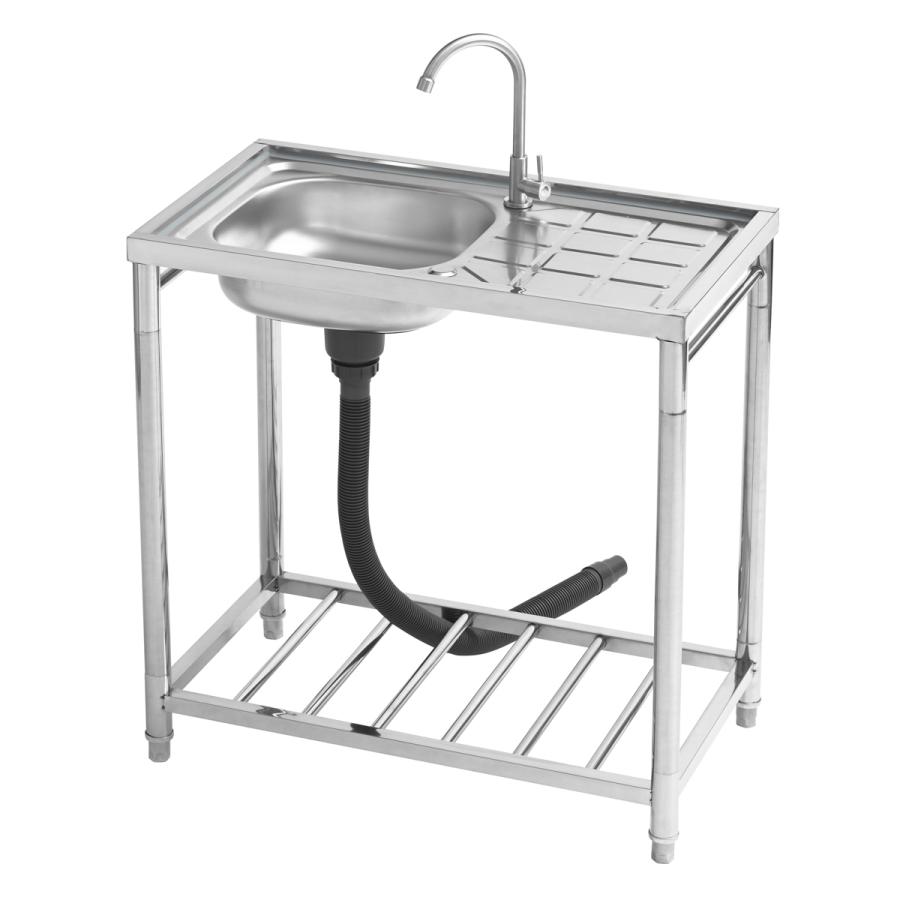 SANKA 流し台 幅79.5×奥行45×高さ80cm 蛇口付き ステンレス おそと