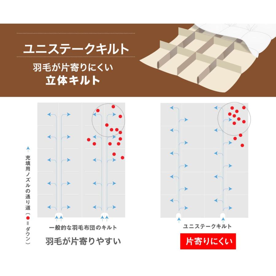 西川 羽毛布団 ホワイトダックダウン93％ リーフ柄 シングルロング スリーピュア 日本製 （ ニシカワ 羽毛 ふとん 布団 掛け布団 ダウン 国産 sleepure ）｜livingut｜10