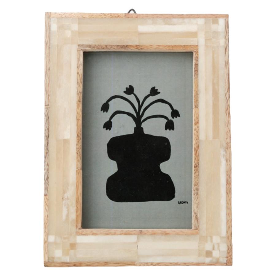 フォトフレーム ボーン＆ウッドフォトフレームL 卓上 13.5×18.5cm