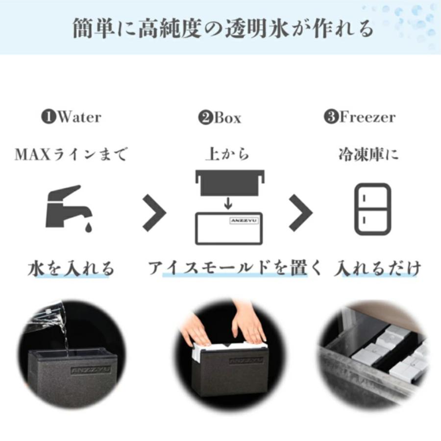 製氷器 ANZZYU 透明氷メーカー 2個取り （ アンズジュ