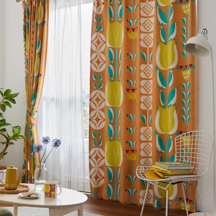 スミノエ カーテン 遮光3級 チューリッペン 100×200cm 1枚入り