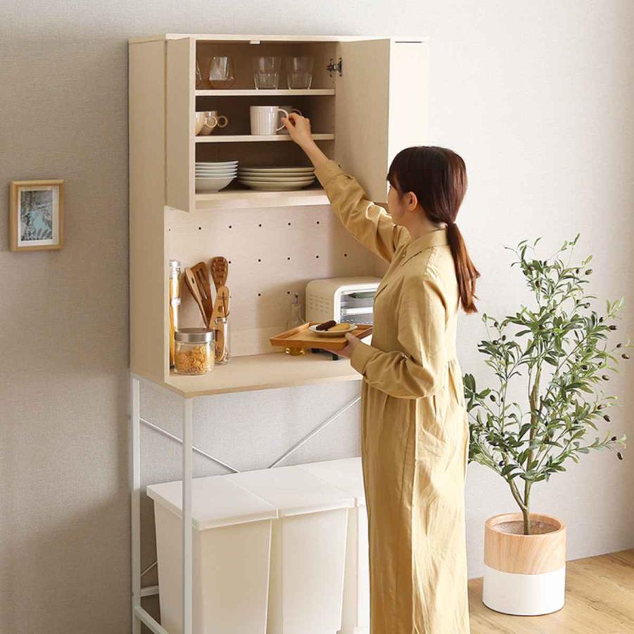 ホームテイスト ごみ箱上ラック 幅81.5cm ワイドタイプ 北欧調 ホームテイスト ごみ箱上ラック 幅81.5cm ワイドタイプ 北欧調