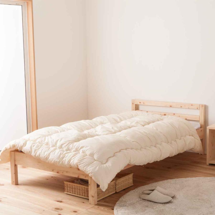 すのこベッド シングル シンプルデザイン 国産ひのき 天然木 日本製 （ 国産 ひのき すのこ ベッド 高さ調節 木製 ベッドフレーム シングルベッド ）｜livingut｜05