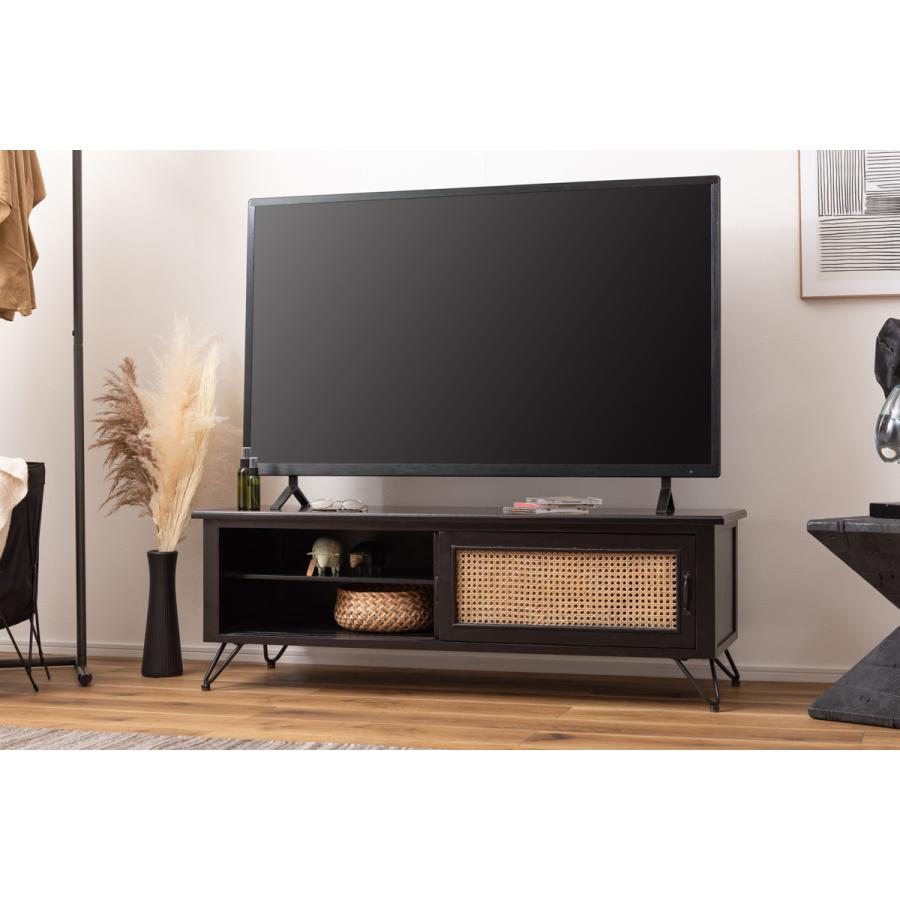 東谷 TVボード エスニック調 ラタン張り 幅120cm ( TV台 収納 東谷 TVボード エスニック調 ラタン張り 幅120cm ( TV台 収納