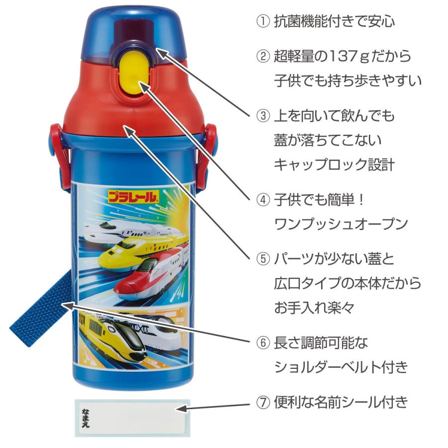 スケーター 水筒 480ml 抗菌直飲プラボトル プラレール24
