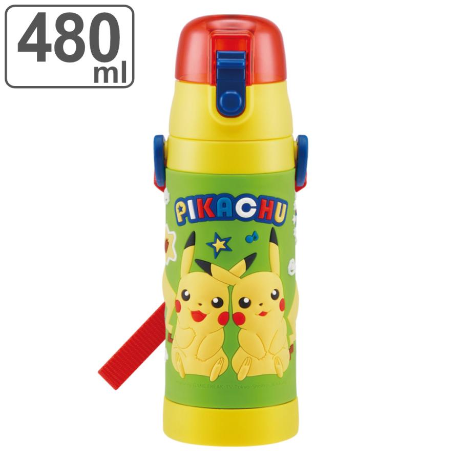 スケーター 水筒 480ml 3Dロック付ダイレクトボトル ピカチュウ21