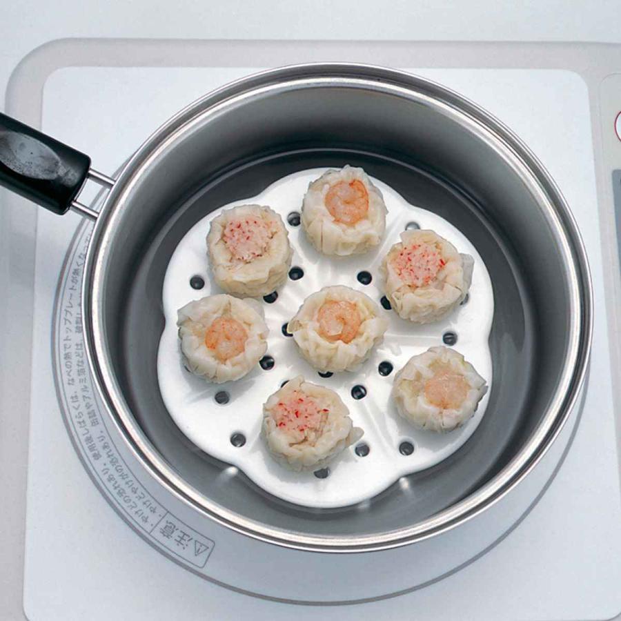 （127）貝印！シリコンスチーマー★グリーン★落し蓋 同梱でお値引き！21.5 127）貝印！シリコンスチーマー☆グリーン☆落し蓋 同梱でお