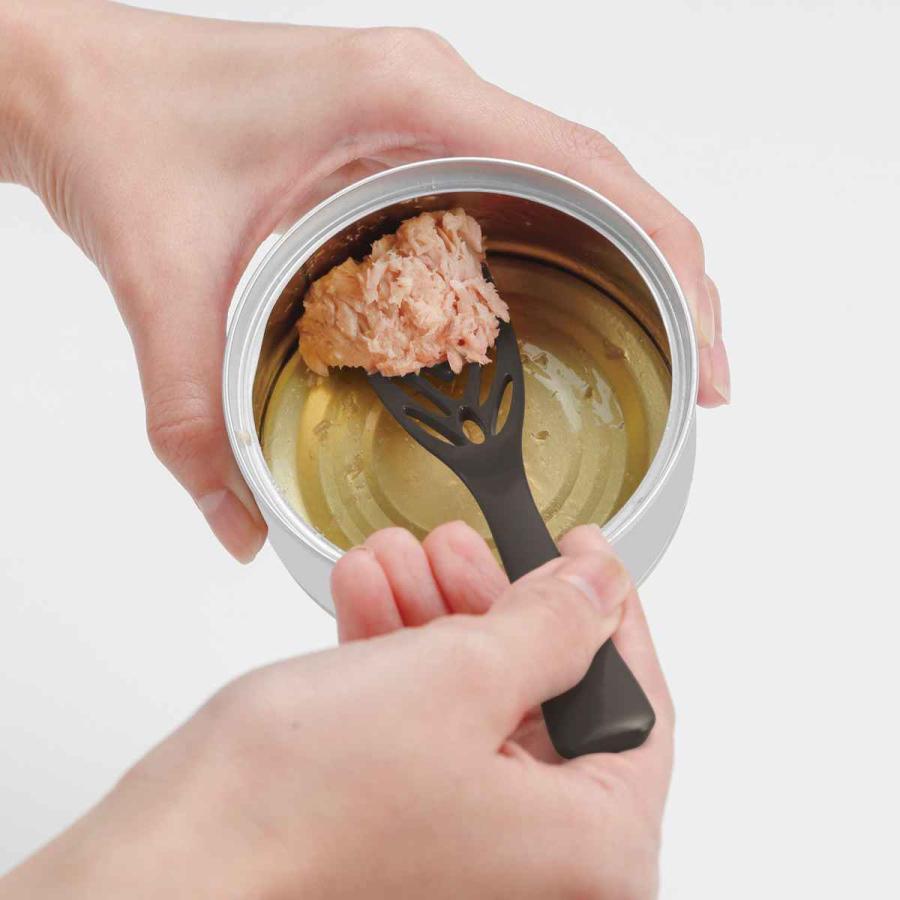 貝印 穴あきスプーン シリコン製 缶底までかき出せる穴あきスプーン 食