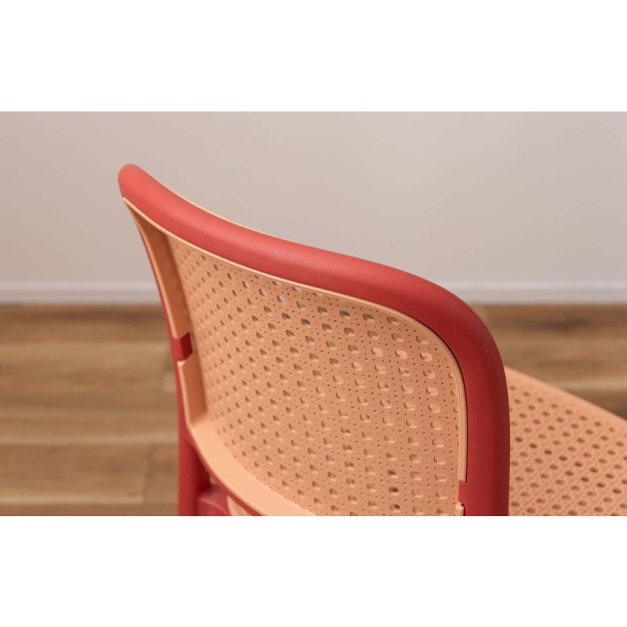 東谷 スタッキングチェア ラタン調 座面高46cm 軽量 （ 椅子