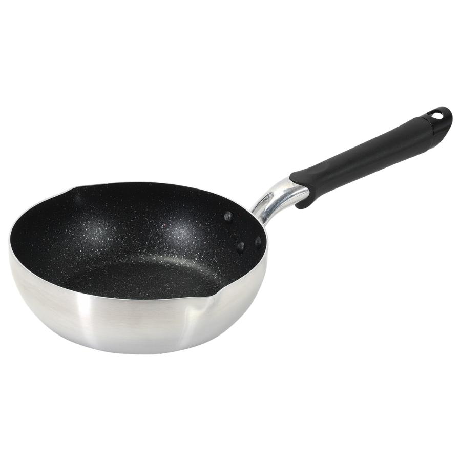 パール金属 極深フライパン 22cm IH対応 両口 マーブルダイヤモンド