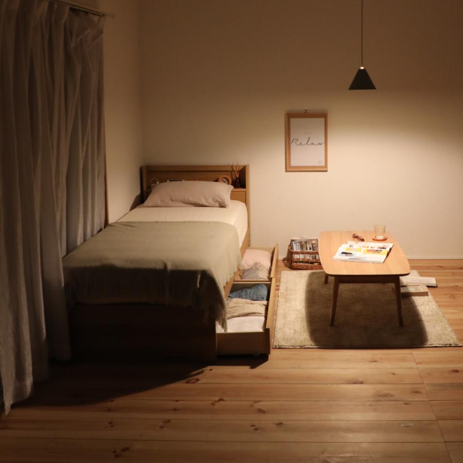 収納付きベッド 小さめ ショートセミシングル 81×192cm 引出し2 収納付きベッド 小さめ ショートセミシングル 81×192cm 引出し2