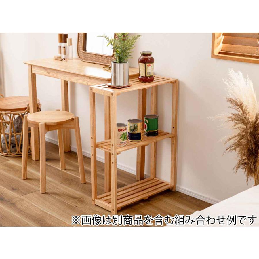北欧 デザイン】コーブル シェルフ 木製ラック 3段 ナチュラルウッド 東谷 ワイドシェルフ 3段 天然木 北欧風 幅51cm （ 棚 ラック 収納