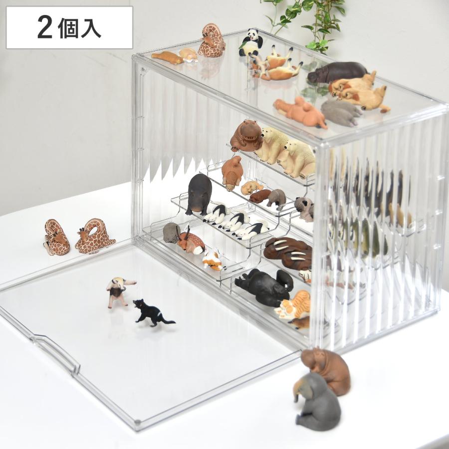 コレクションケース ラダー付き マルチクリアボックス 2個セット コレクションケース ラダー付き マルチクリアボックス 2個セット
