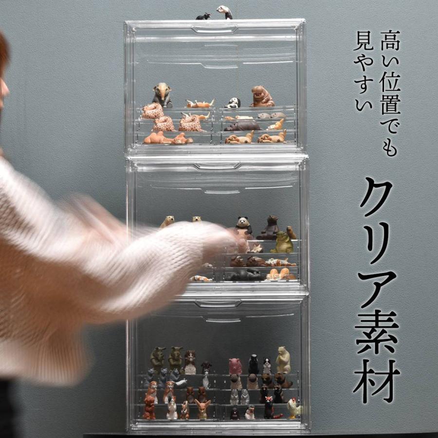 コレクションケース ラダー付き マルチクリアボックス 2個セット コレクションケース ラダー付き マルチクリアボックス 2個セット