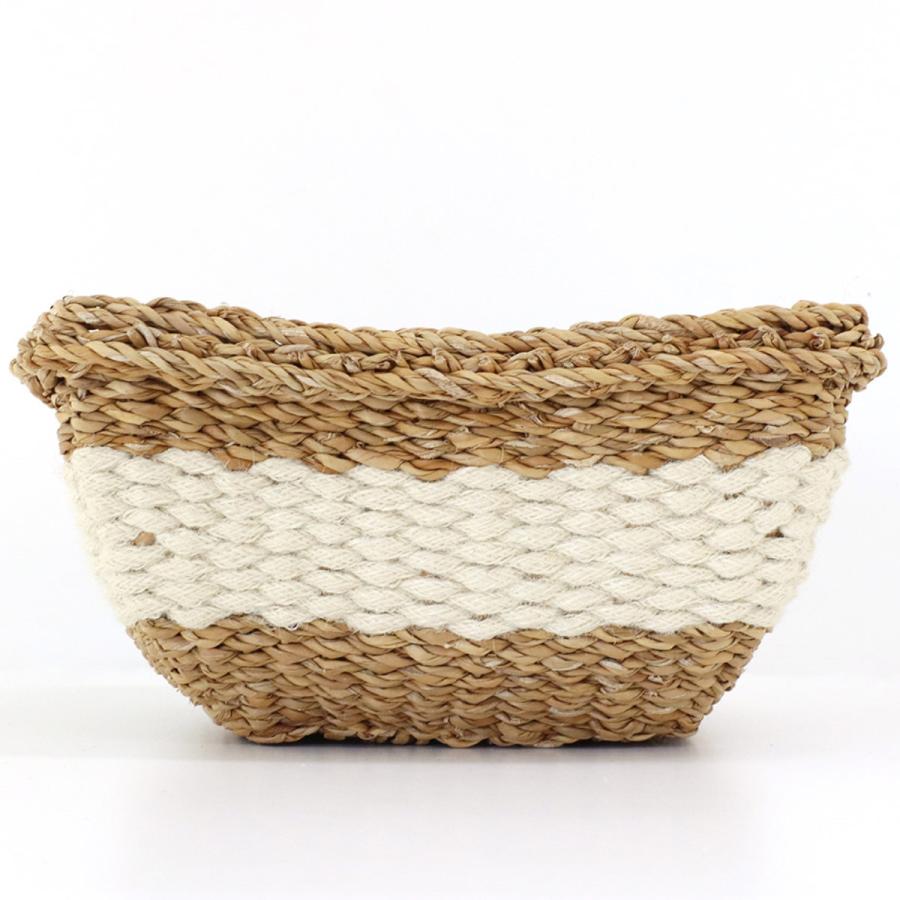 バスケット フルーツバスケット スクエア かご 収納 （ 手編み カゴ