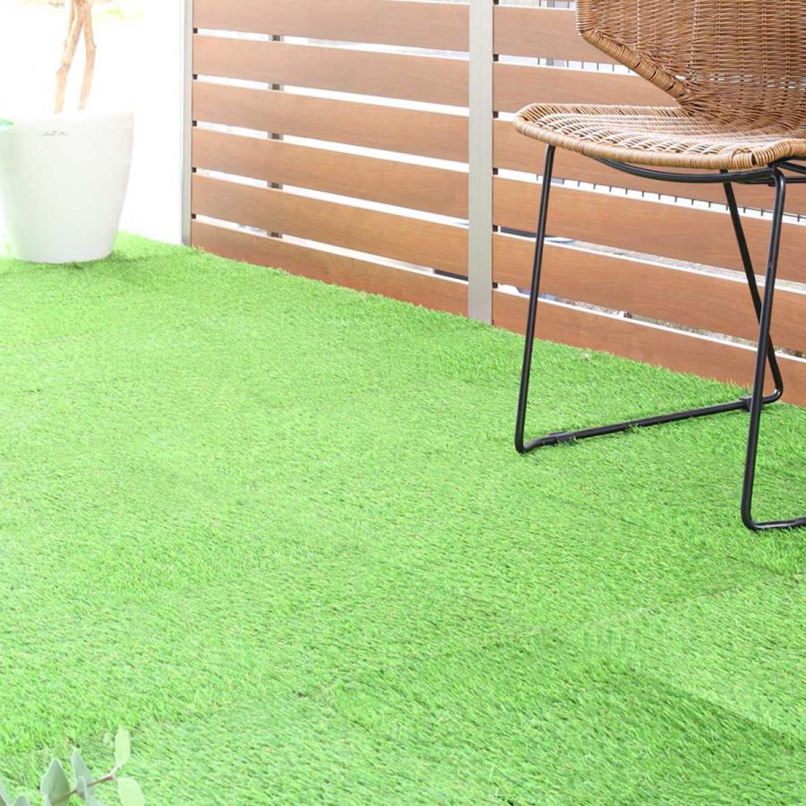 人工芝 ジョイントタイル 30×30cm 芝生 60枚セット （ ジョイント