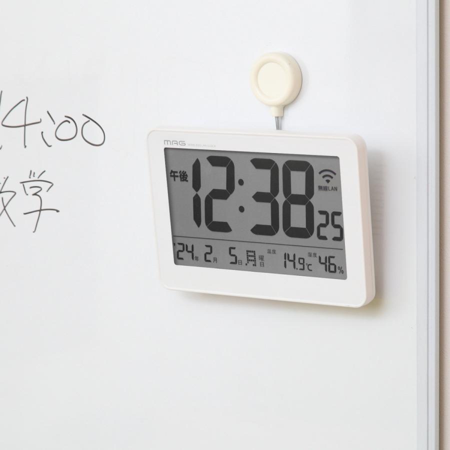 ノア精密 無線LAN 置掛両用時計 セットレス USB電源 MAG （ 時計 置掛