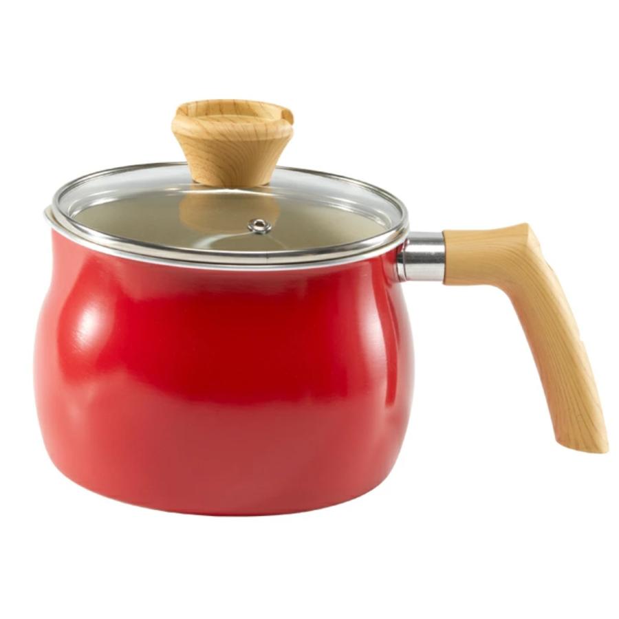 新品　【特価品】万能マルチポット　レッド マルチポット 15cm IH対応 マルチポットパン （ ガス火対応 片手鍋