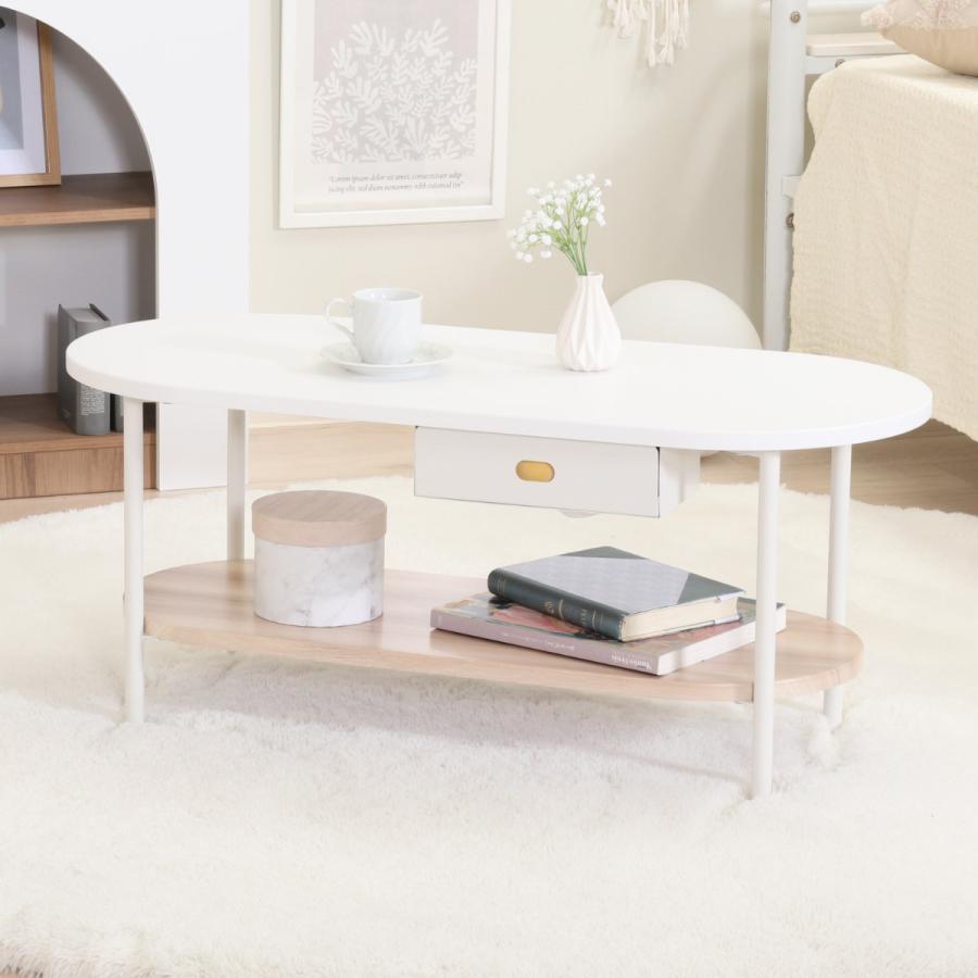 不二貿易（Fuji Boeki） センターテーブル 幅90cm ティッシュ収納付