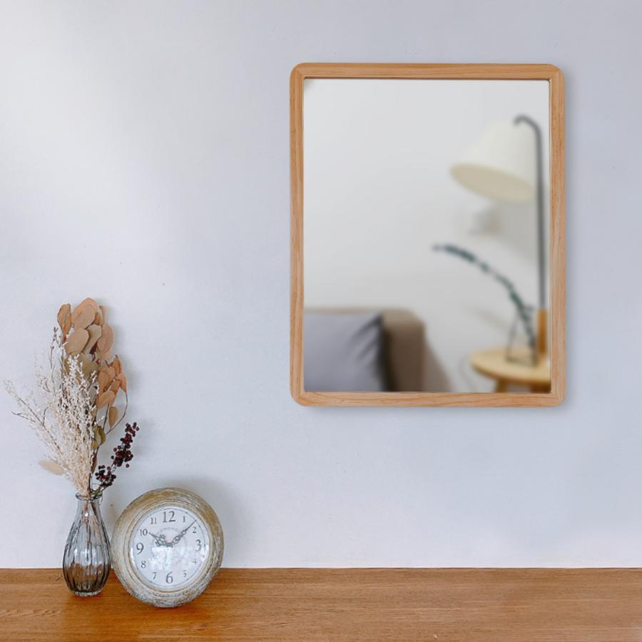 パラデック ウォールミラー 木製フレーム 40cm×48cm アコウスティック