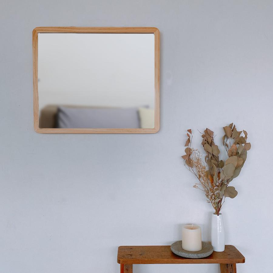 パラデック ウォールミラー 木製フレーム 40cm×48cm アコウスティック