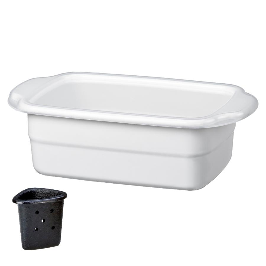 高木金属工業 漬物容器 2L ホーローぬか漬け日和 （ 鉄製水取り付き