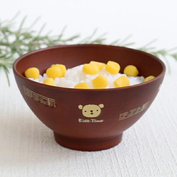 お茶碗 220ml SEE Kids Time プラスチック 食器 日本製 おしゃれ （ 電子レンジ対応 食洗機対応 木製風 茶わん 木目調 ）
