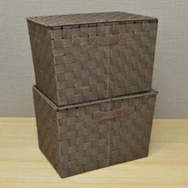 ちどり産業 バスケット ふた付き PPテープバスケット 3個セット ちどり産業 バスケット ふた付き PPテープバスケット 3個セット