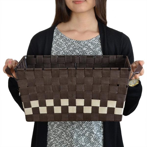 特大サイズ　かご 収納ボックス テープバスケット 大 深型 約 幅41×奥行30×高さ