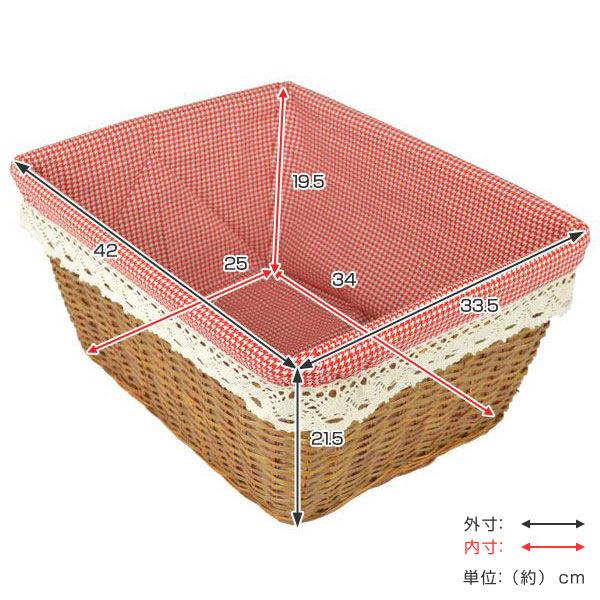 ちどり産業 かご 収納バスケット 天然素材 レース M ( 幅42 ちどり産業 かご 収納バスケット 天然素材 レース M ( 幅42