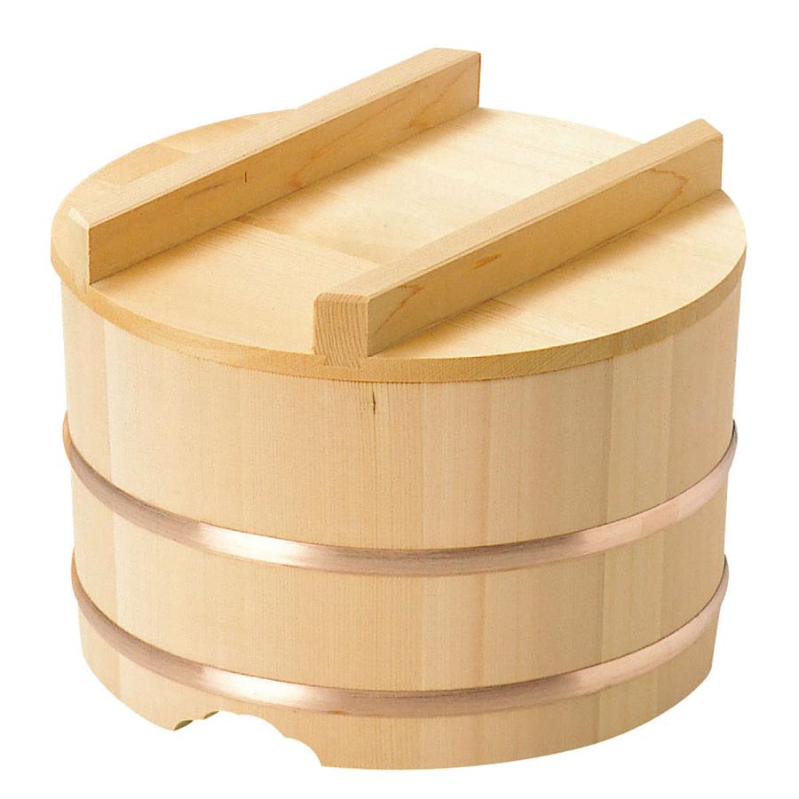 おひつ 5合 椹 のせびつ 直径21cm （ 木製 お櫃 天然木 さわら 吸湿