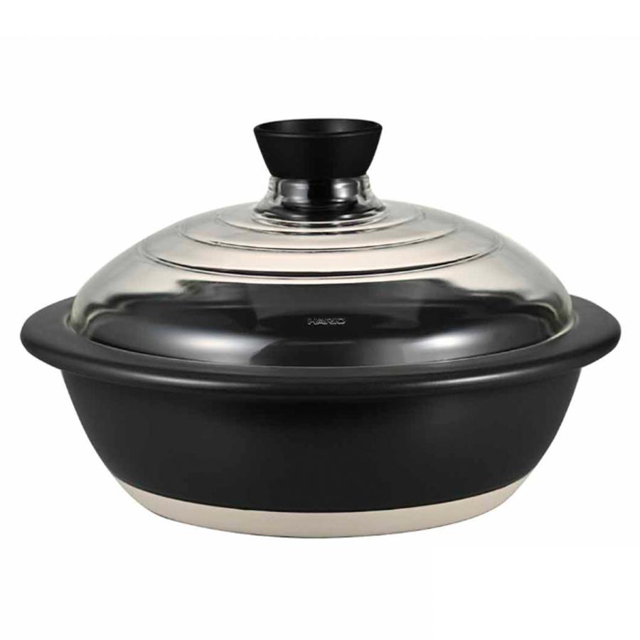 【新品未開封】HARIO フタがガラスの土鍋9号 ハリオ 日本製 ホワイト HARIO（ハリオ） フタがガラスの土鍋 9号 ガス火専用 ガラス蓋付き