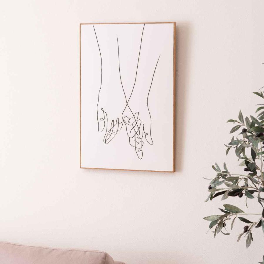 東谷 アートパネル 40×60cm ラインアート 手 （ 絵画 絵 アート