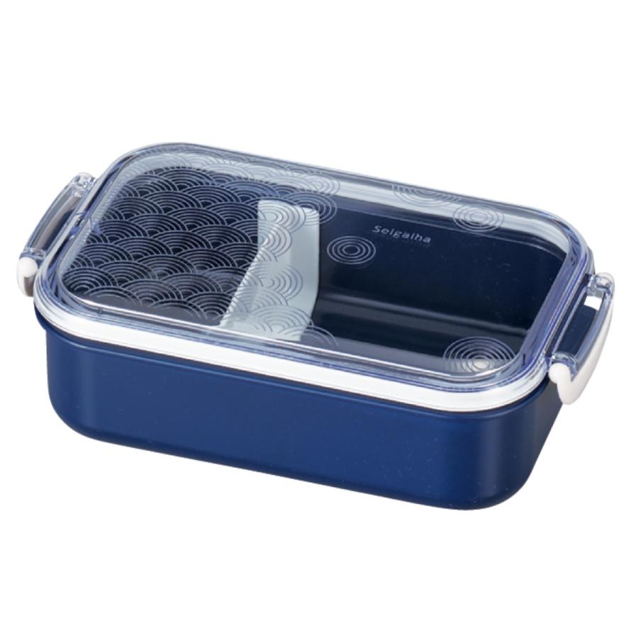 HAKOYA 弁当箱 1段 660ml フレッド長角ランチ 青海波 （ お弁当箱 一段