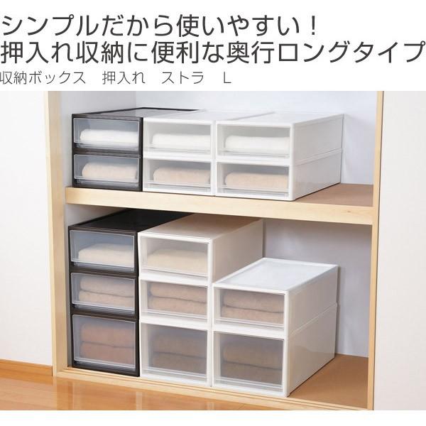収納ボックス 押し入れ用 ストラ L （ 衣装ケース 収納ケース 引き出し