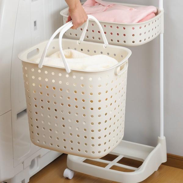 ランドリーバスケット 3段 レクエア （ ランドリーボックス 洗濯かご