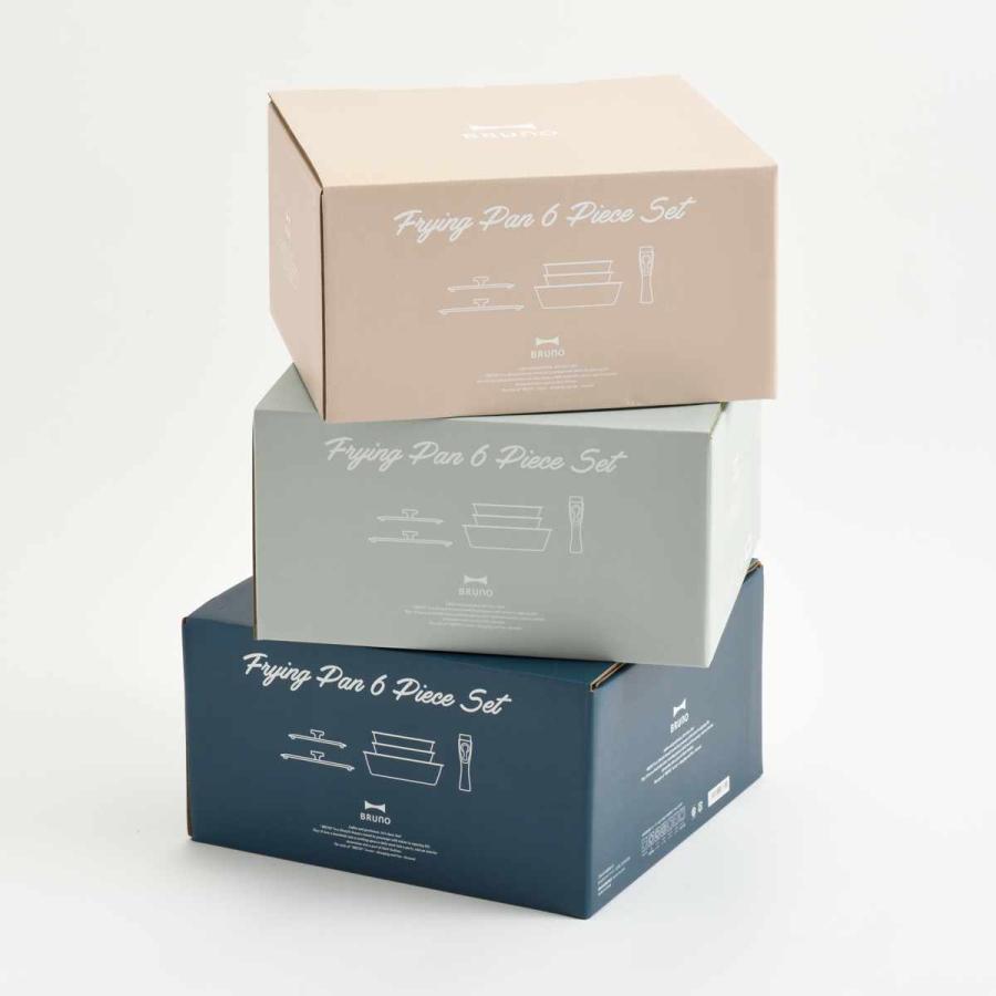 BRUNO（ブルーノ） フライパン 6点セット IH対応 着脱ハンドル式 蓋