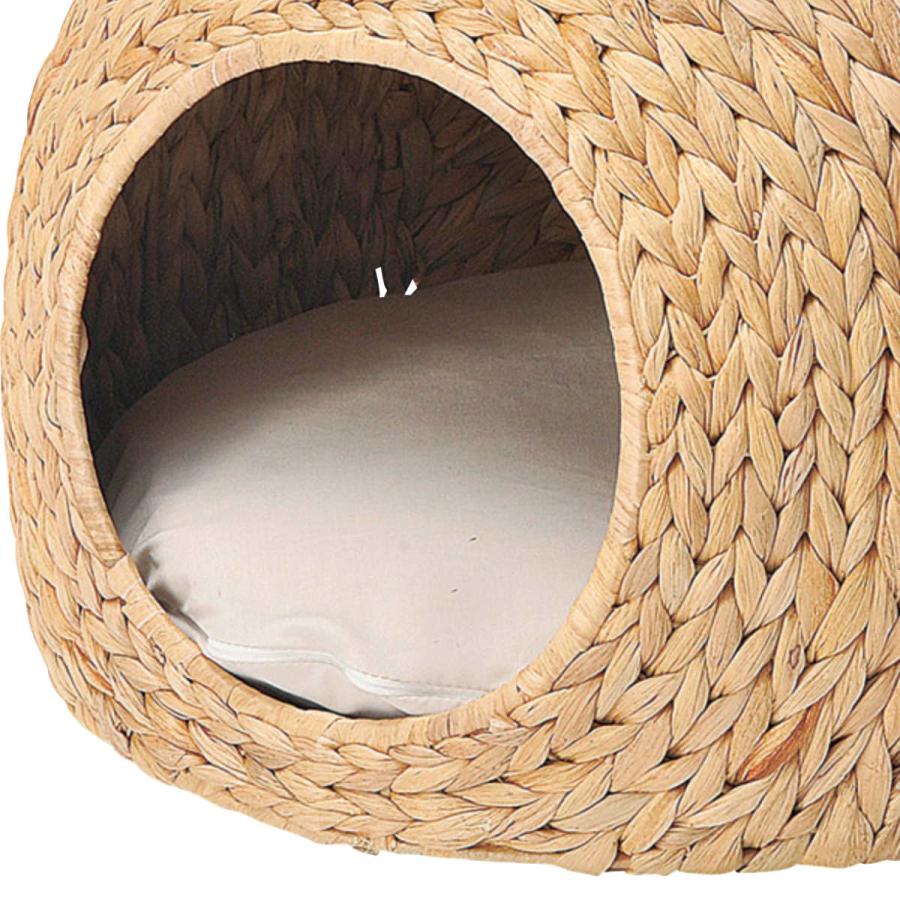 猫用ベッド ヒヤシンスちぐらドーム円形 天然素材 クッション付き ちどり産業 猫ベッド ヒヤシンス ちぐら ドーム 天然素材 （ ペット用