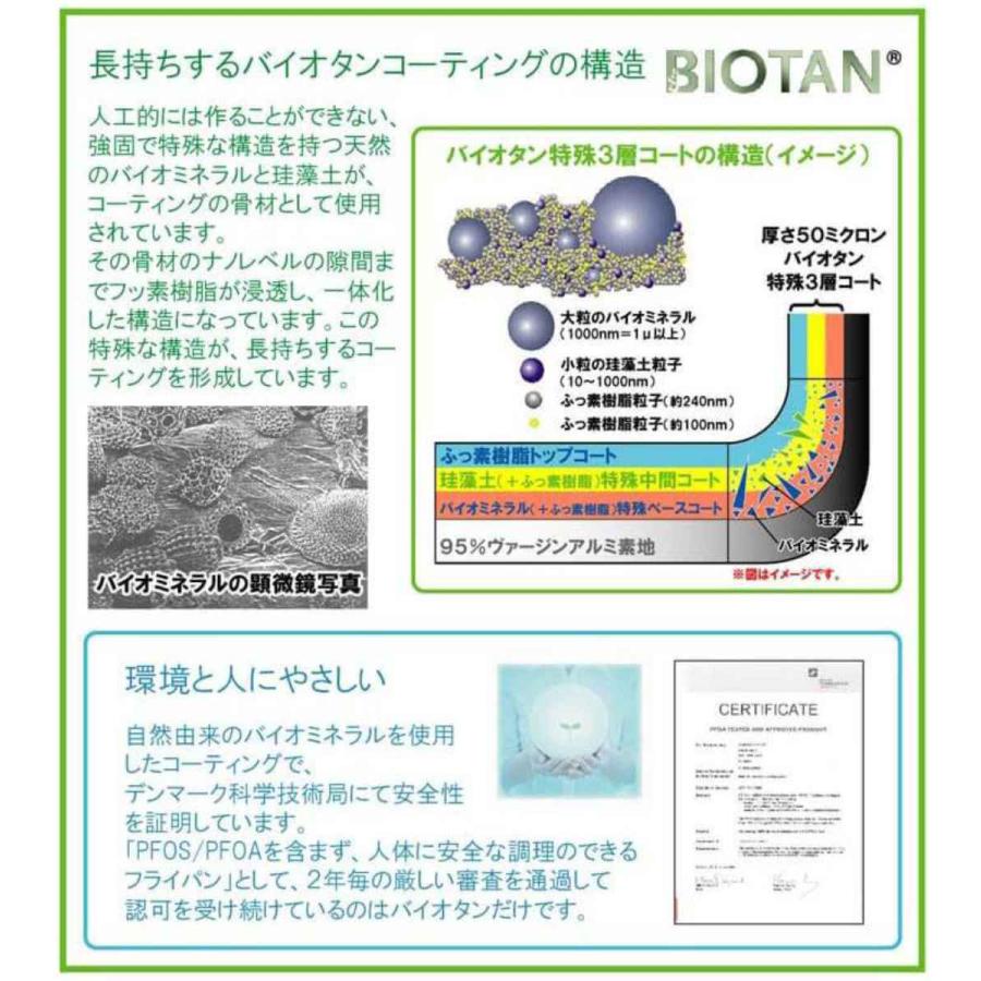 バイオタン フライパン 20cm 深型 深さ5.5cm ガス火専用 （ BIOTAN ガス火 直火 専用 炒め鍋 いため鍋 片手鍋 ）｜livingut｜06