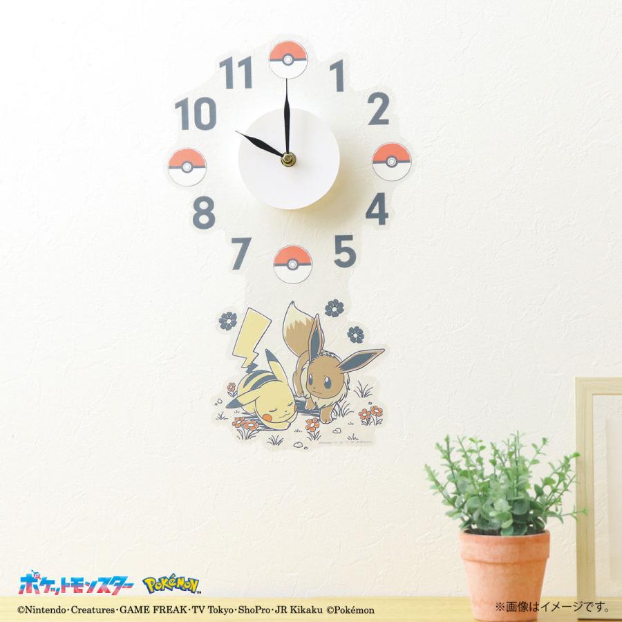 東洋ケース（TOYOCASE） 掛け時計 ポケモンウォールクロックステッカー