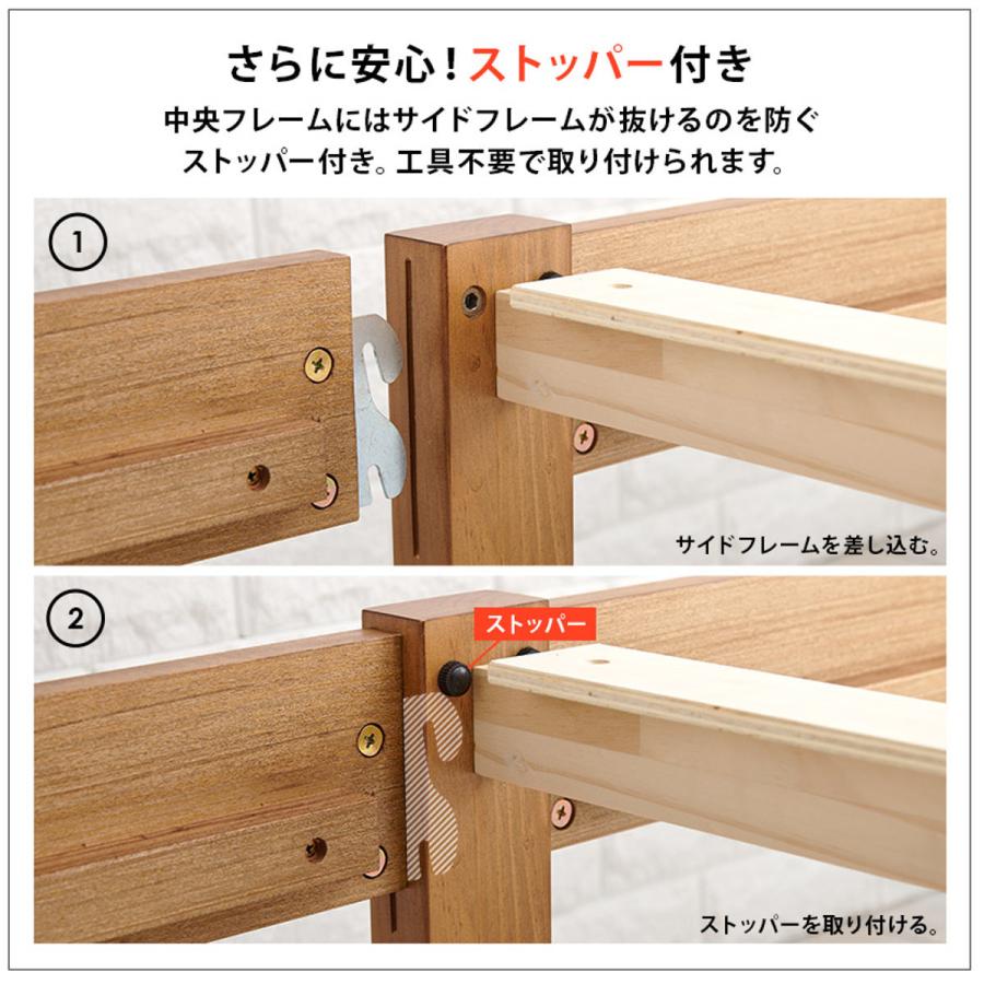 HAGiHARA 3分で組み立て シングルロング ベッド 宮棚 2口 HAGiHARA 3分で組み立て シングルロング ベッド 宮棚 2口