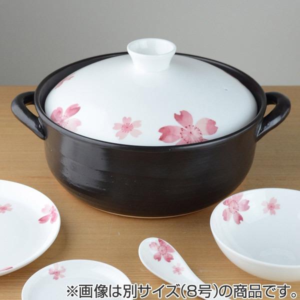 土鍋 桜 6号 (1〜2人用) 深型 IH対応 ボーンチャイナ ( 両手 土鍋 桜 6号 (1〜2人用) 深型 IH対応 ボーンチャイナ ( 両手