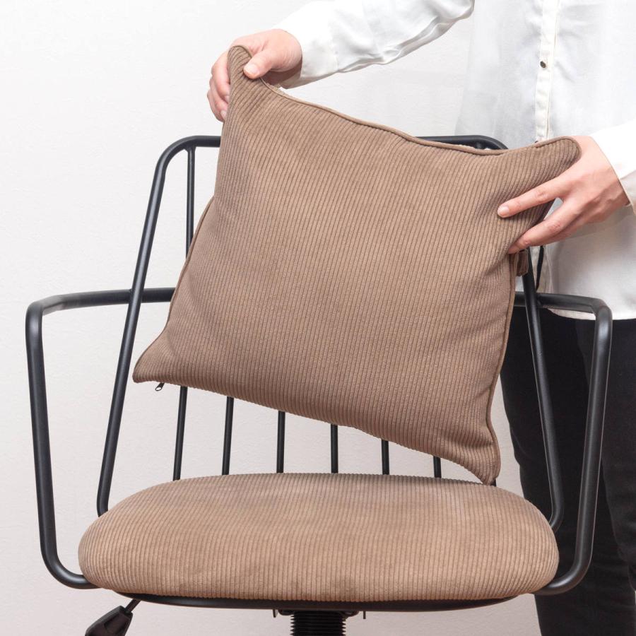 東谷 デスクチェア 座面高47〜54cm 昇降式 コーデュロイ （ おしゃれ