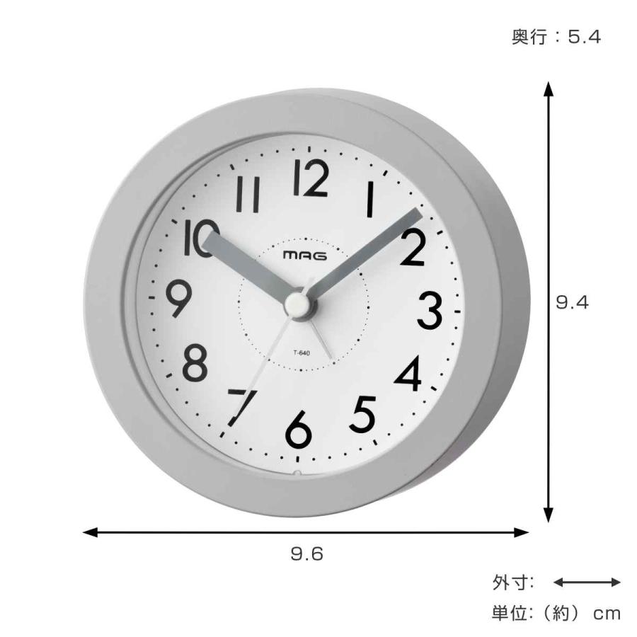 ノア精密 目覚まし時計 ルント 電池式 （ 時計 置き時計 めざまし時計