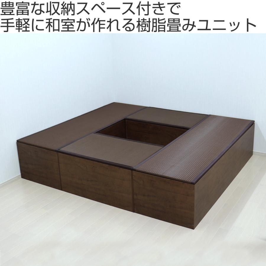 樹脂畳ユニット Bセット ハイタイプ 幅180cm×2 幅90cm×2 収納付ベンチ （ 高さ45cm 畳 小上がり 収納 ベンチ 収納ボックス セット ）｜livingut｜04